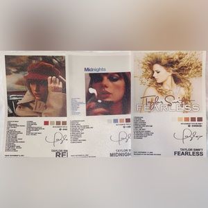 COPY -Taylor Swift 3 canvas 12X8” posters unframed.